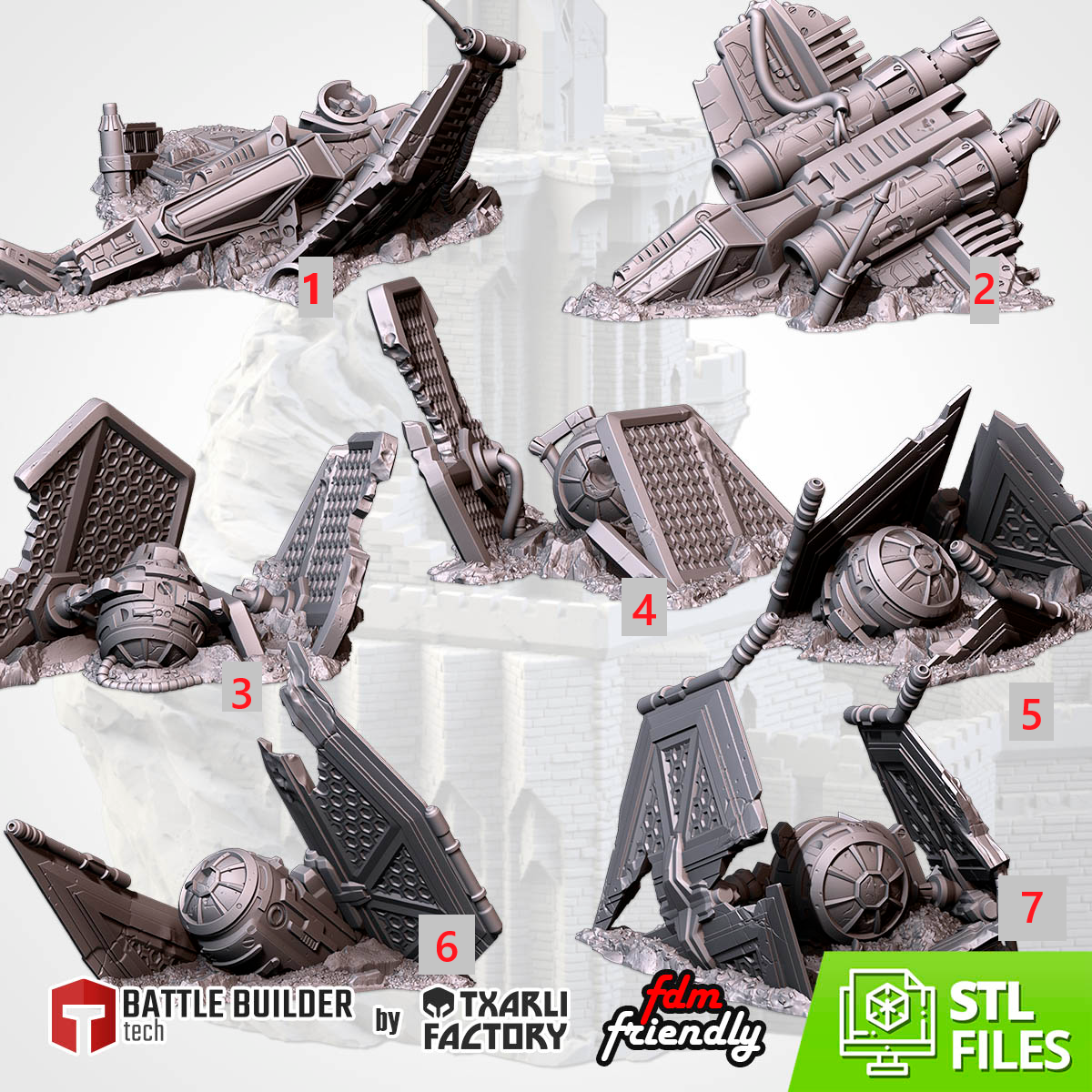 Crashed Spaceships