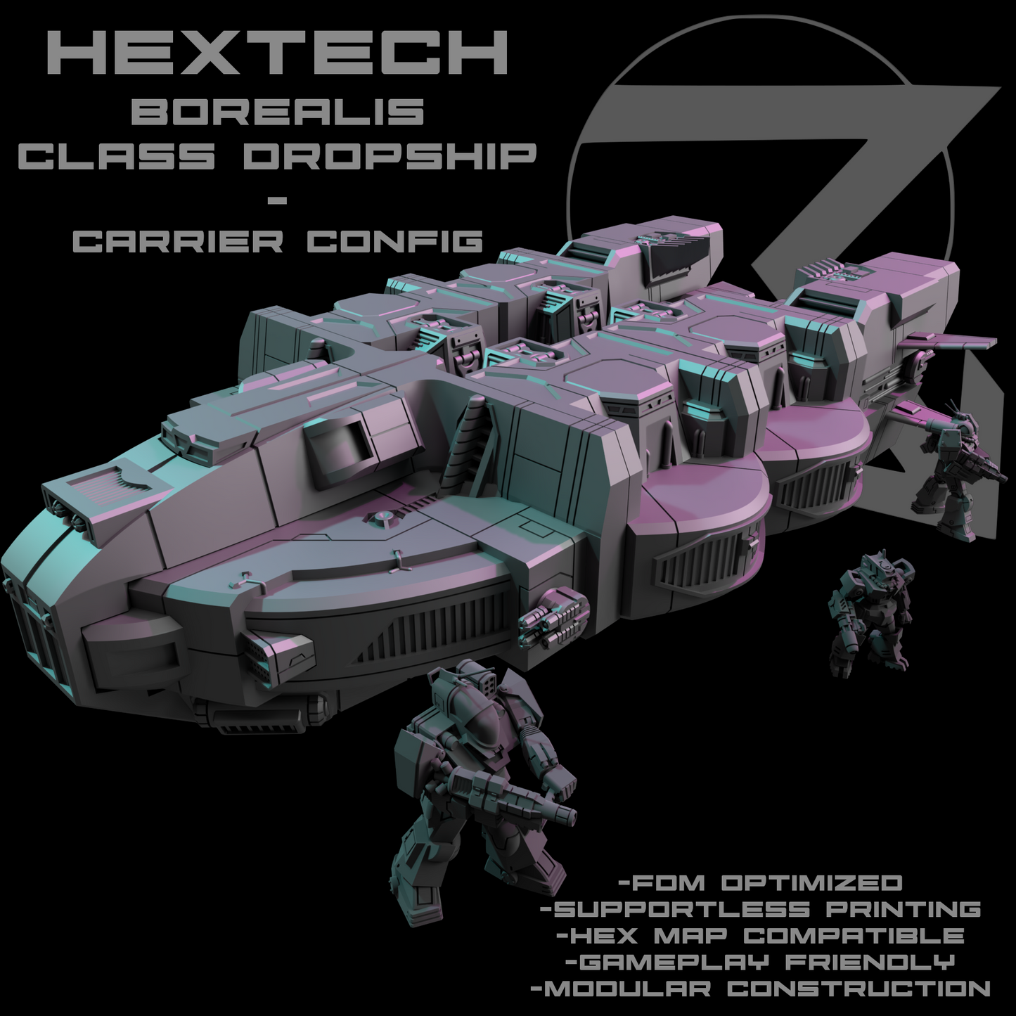 HEXTECH-Borealis Dropship für Battletech