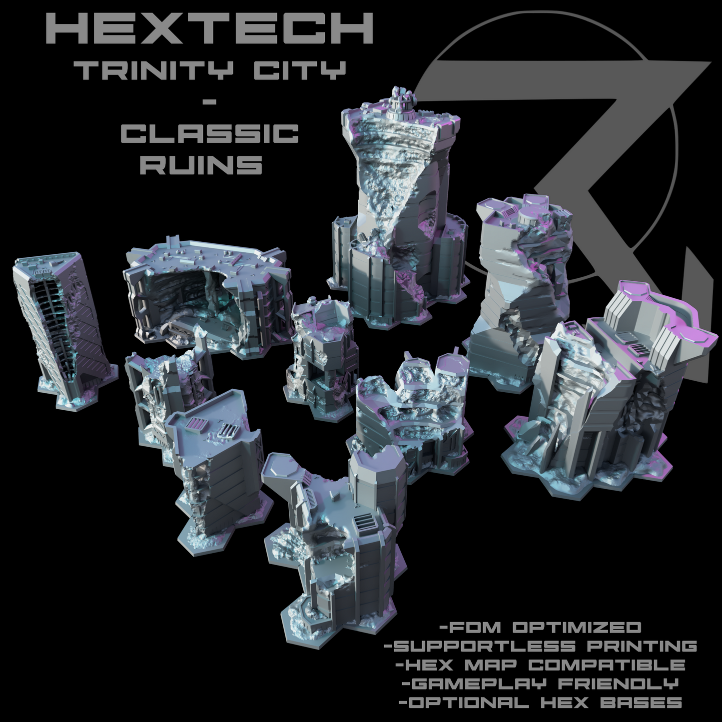 HEXTECH-Trinity City-Core Buildings -Classic Ruins
