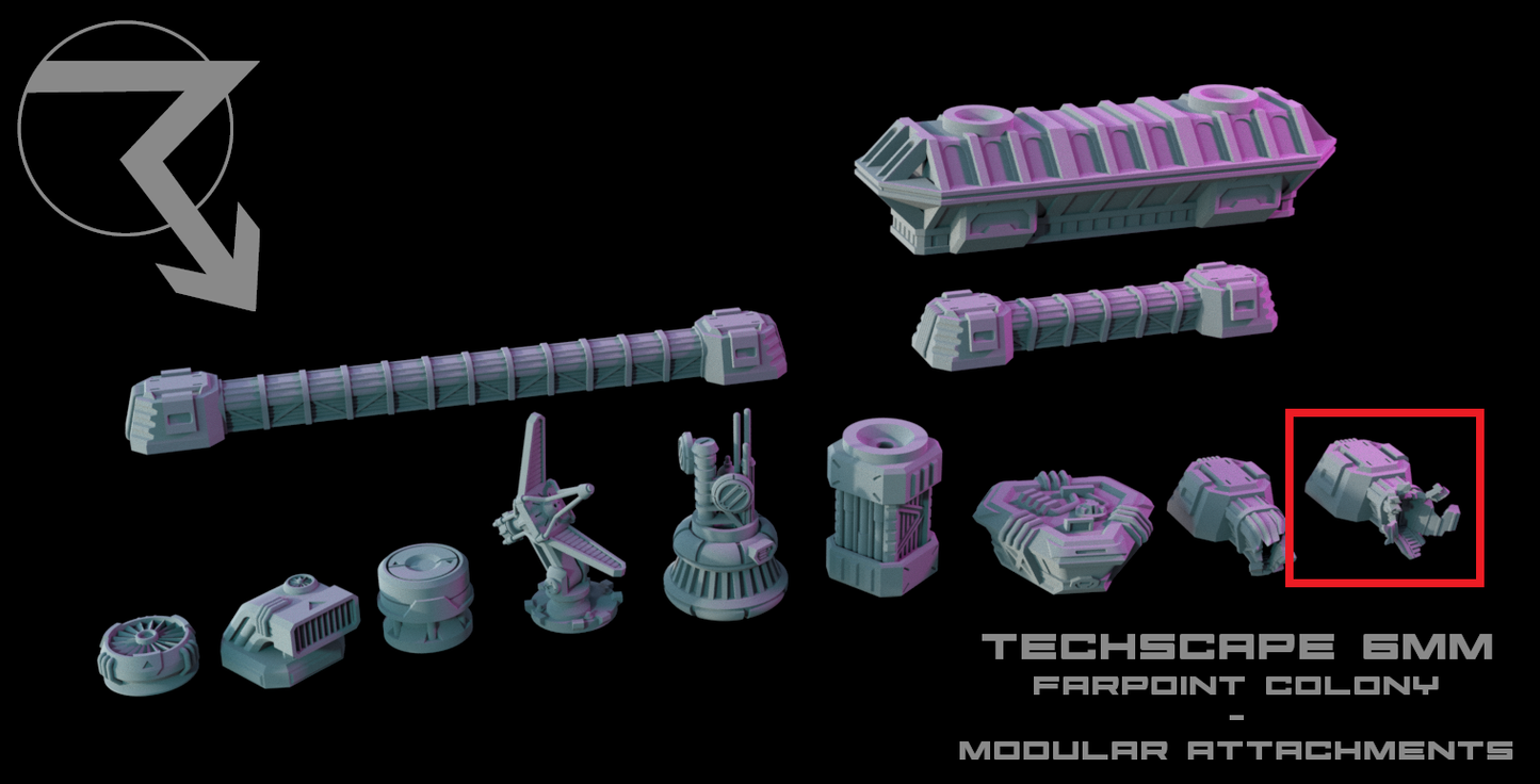 Techscape 6mm-Farpoint Colony: Footbridge Exploded