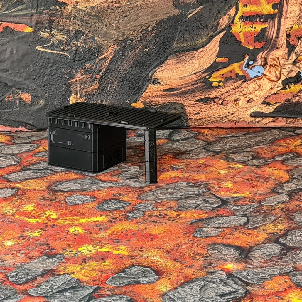 Industrial Enclave: Stützsäule für Überhänge verwittert