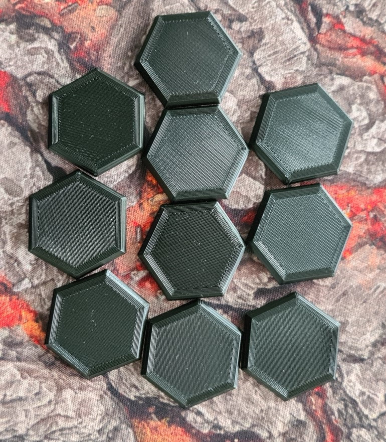 Hexbasen aus PLA 40mm