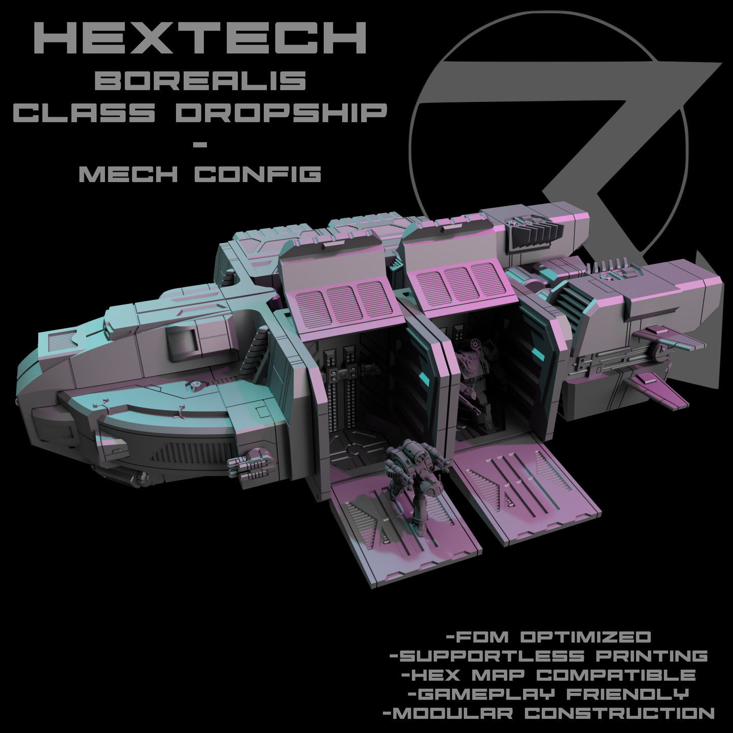 HEXTECH-Borealis Dropship für Battletech