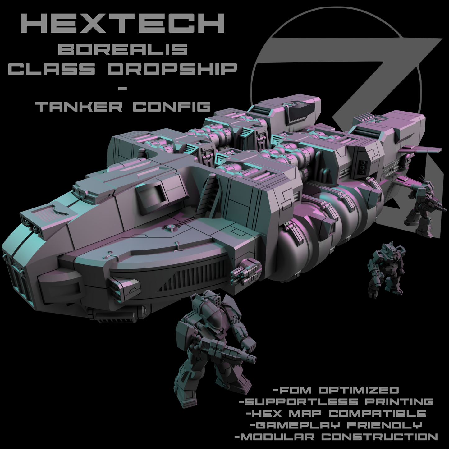 HEXTECH-Borealis Dropship für Battletech