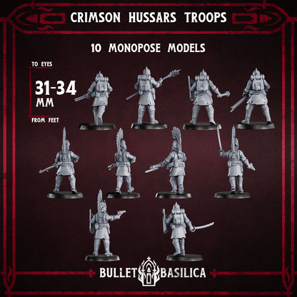 Crimson Hussars Troops (pre-assembled)