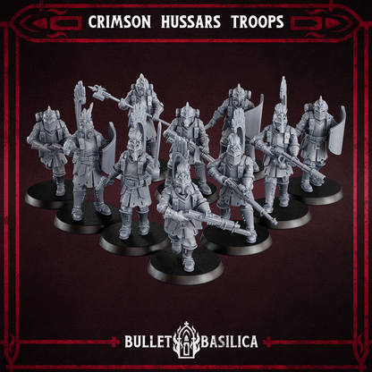Crimson Hussars Troops (pre-assembled)