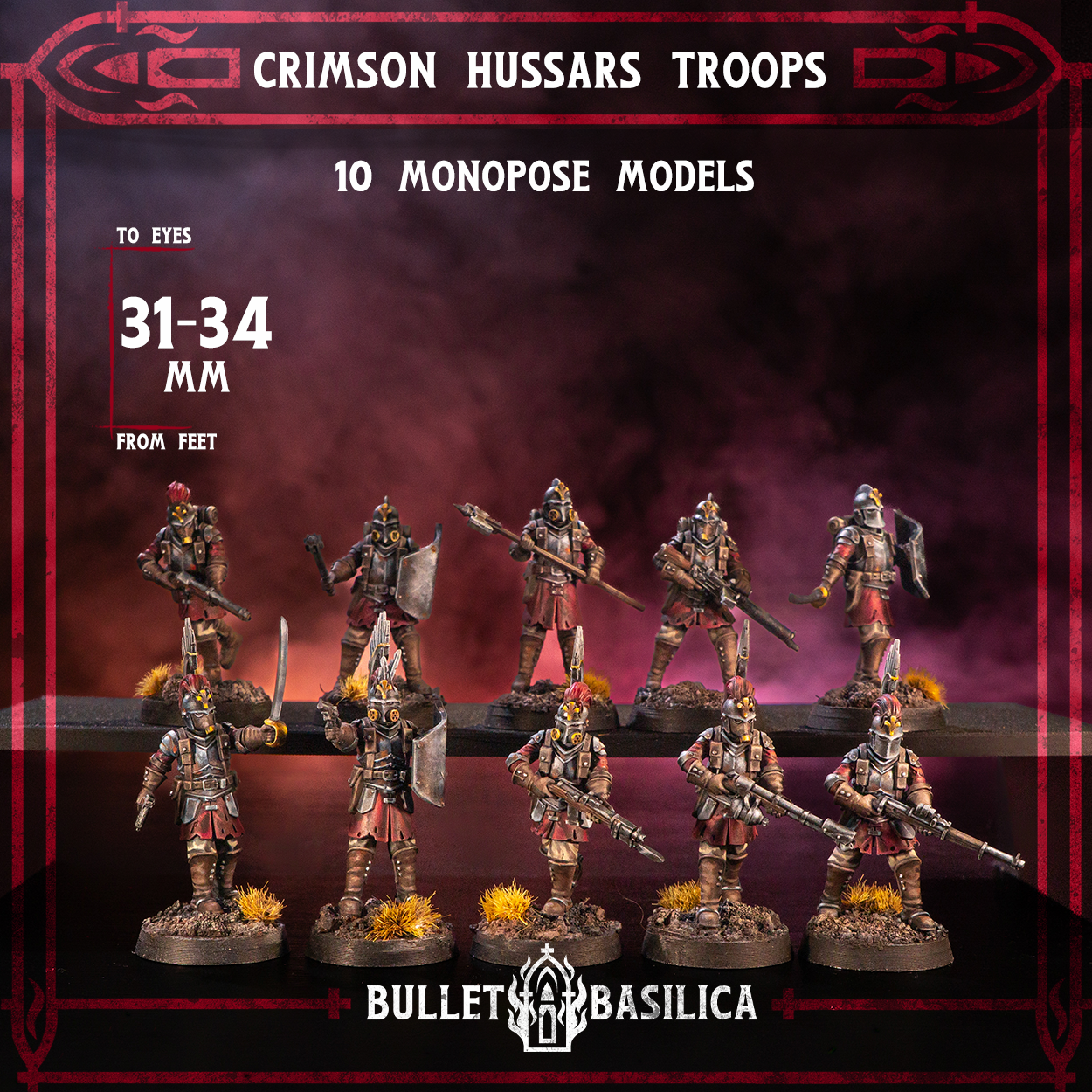 Crimson Hussars Troops (pre-assembled)