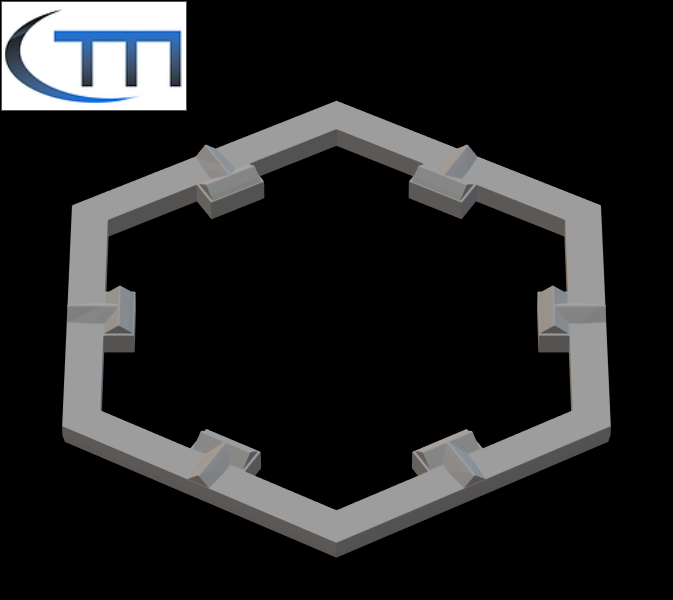 HexTerrain-Adapter Erhöhung 3 (kurz)
