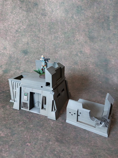 Sci-Fi Wargaming Terrain: End Right Parapet