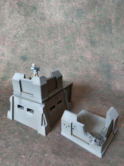 Sci-Fi Wargaming Terrain: End Right Parapet